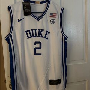 Nike White and Blue Women's Jersey